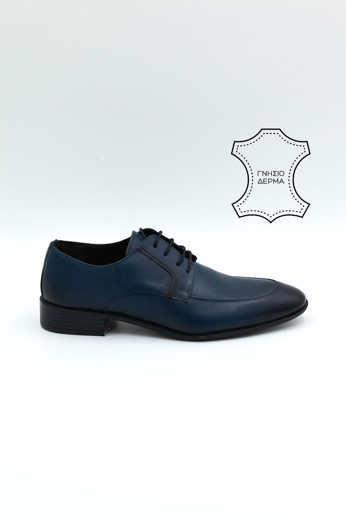 Ανδρικά δερμάτινα Σκαρπίνια με κορδόνια 2086-Μπλε Ανδρικά δερμάτινα Σκαρπίνια με κορδόνια 2086-Μπλε