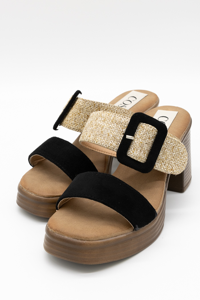 Πέδιλα mules (super soft) με φάσα τύπου ψάθα και suede B5003-Κάμελ Πέδιλα mules (super soft) με φάσα τύπου ψάθα και suede B5003-Κάμελ