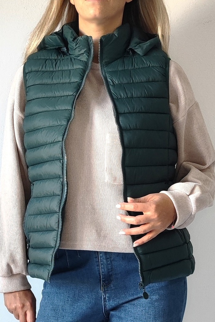 Αμάνικο κοντό μπουφάν 203-1 Πράσινο Αμάνικο κοντό μπουφάν 203-1 Πράσινο